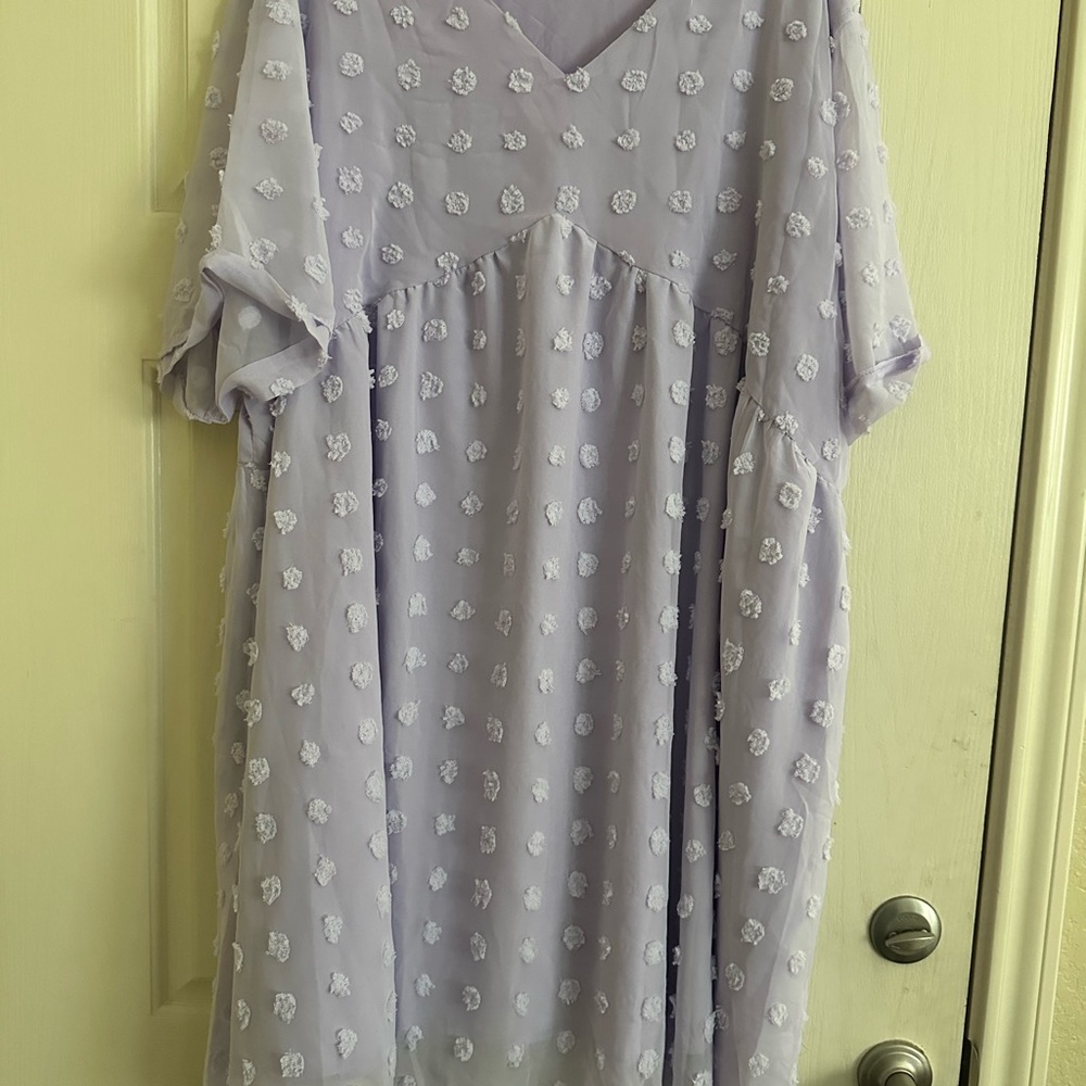 Lavender Floral Textured Dress